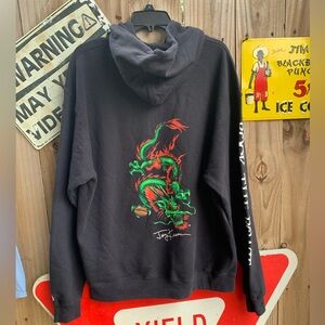 Vintage Y2K Dragon Roacking & Roastin Champion Hoodie Size XL